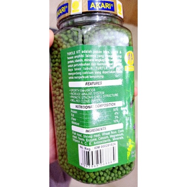 Makanan kura kura AKARI AA TURTLE VIT 350GR