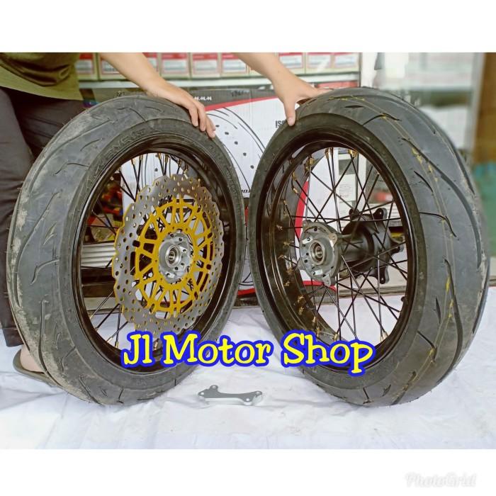 Paket Velg Supermoto CRF150L - CRF 150 L Cakram Depan Lebar Plus Ban