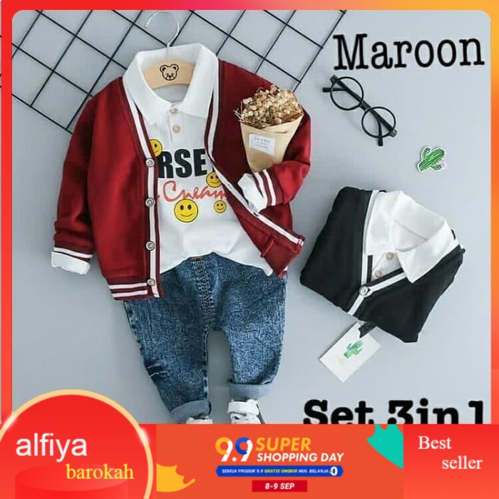  Baju  Setelan Anak  Laki Perempuan  Set Cowok Cewek Unisex 