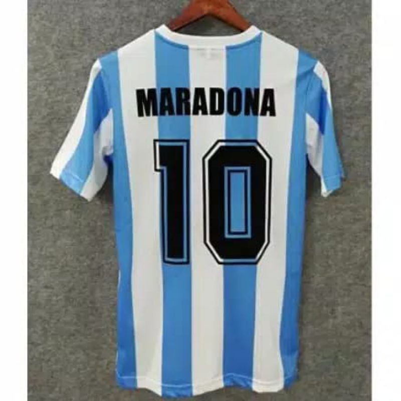 jersey argentina home 1986 namset maradona