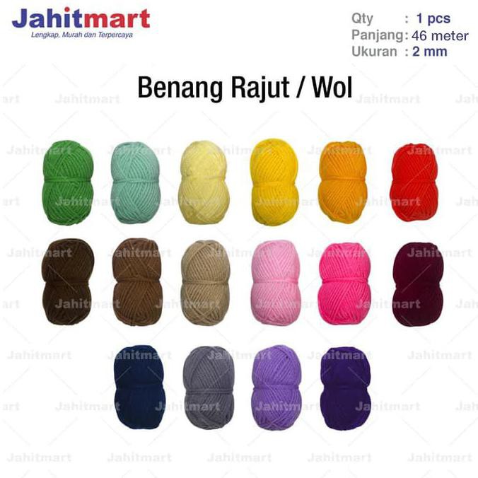BENANG RAJUT / TALI WOL 2 MM