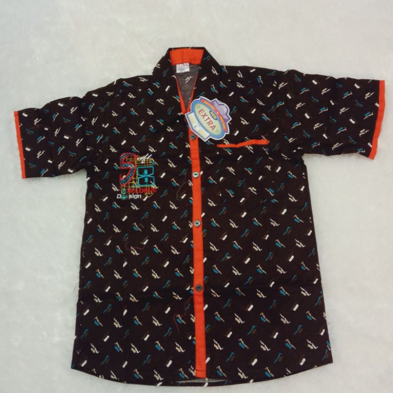 KEMEJA ANAK LAKI-LAKI MOTIF LENGAN PENDEK KEMEJA DISTRO USIA 6-13T