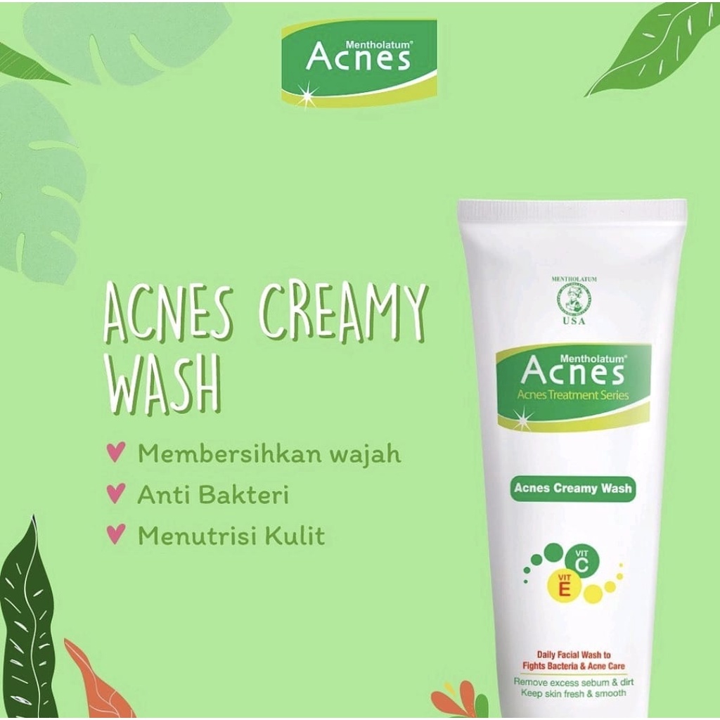 Acnes Creamy Wash Oil Control | Sabun Cuci Muka Anti Jerawat Badan