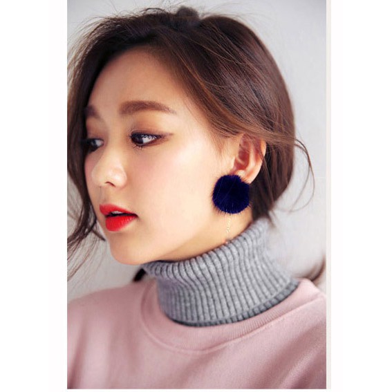 ANTING WANITA KEKINIAN MODEL BULU LANDAK IMPORT POM 06