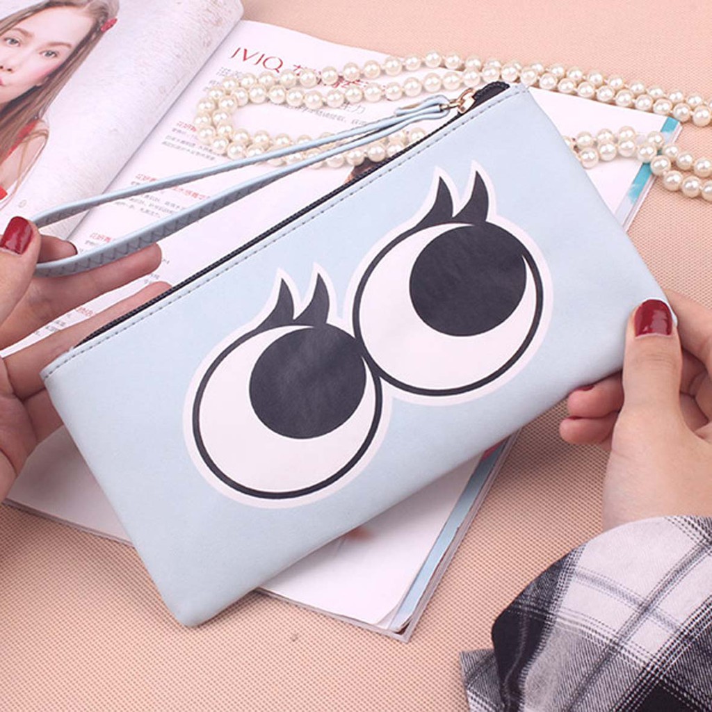 dompet mata kartun cartoon eyes zipper large purse (4D3) bdo065