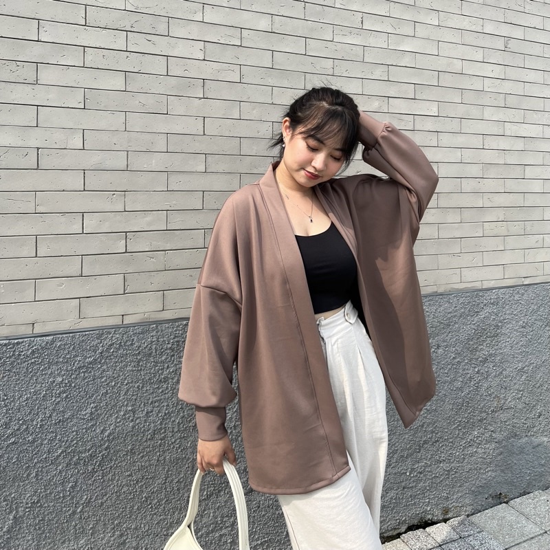 ESSI Dara Outer - outer wanita / blazer wanita / cardigan wanita-Taupe