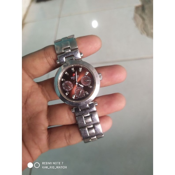 Swiss army chrono wanita Quartz original second