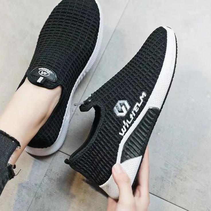 Ceysa_ Sepatu Sneakers Slip On Wanita Cewek Slop Tanpa Tali Casual Import Murah Senam Santai Cats Sn