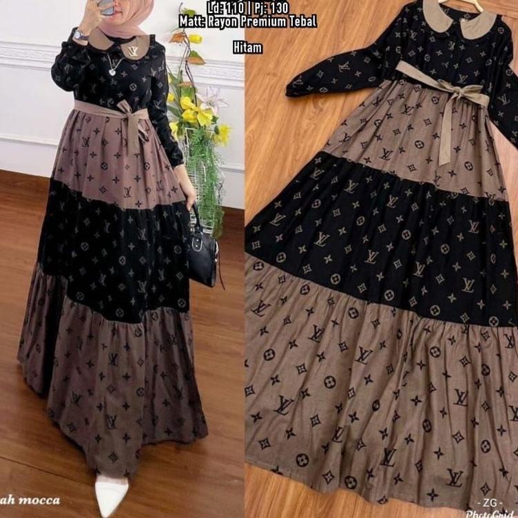 Banyak Dipakai.. GAMIS VOXY KANCING FULL DEPAN/GAMIS VOXY DRESS VOXY TERBARU