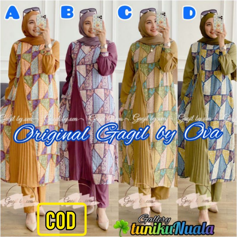 BAJU SETELAN STELAN WANITA FASHION MUSLIM NATASYA PREMIUM ORI GAGIL BY OVA ORIGINAL