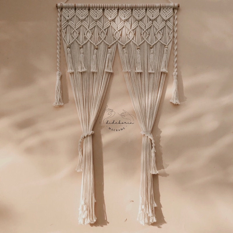 Tirai pintu / tirai jendela / macrame tirai / macrme gorden jendela / macrame gorden pintu / gorden 