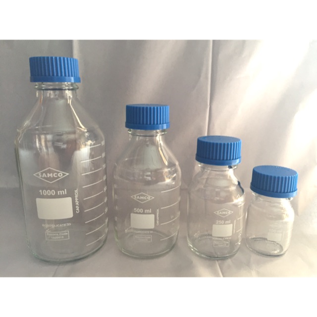 Botol media / Laboratory Bottle Clear Blue Cup