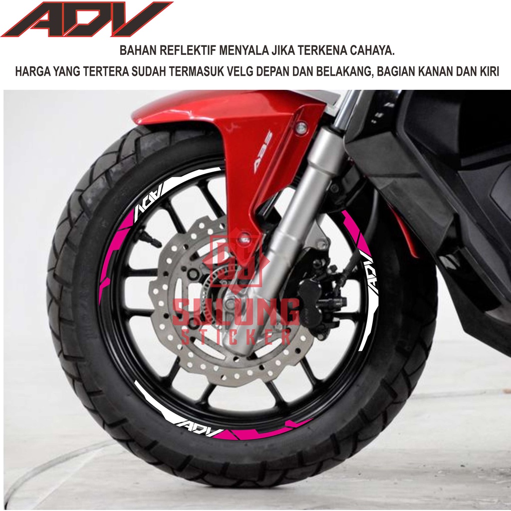 Stiker Cutting Lis Velg Motor Honda All ADV Sticker Pelek Keren Aksesoris Terbaru