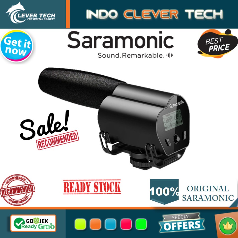 Saramonic Vmic Recorder Microphone with LCD monitor for DSLR