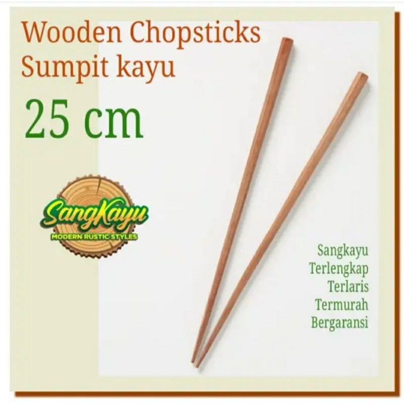 Chopsticks kayu  Sumpit kayu besar  25 cm Wooden Chopsticks 