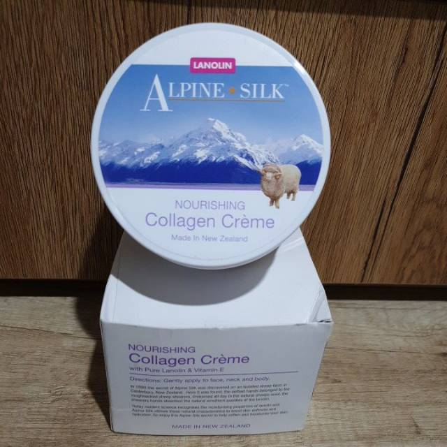 COLLAGEN CREAM Alpine Silk with Pure Lanolin, Collagen, Vit E 250gr from New Zealand