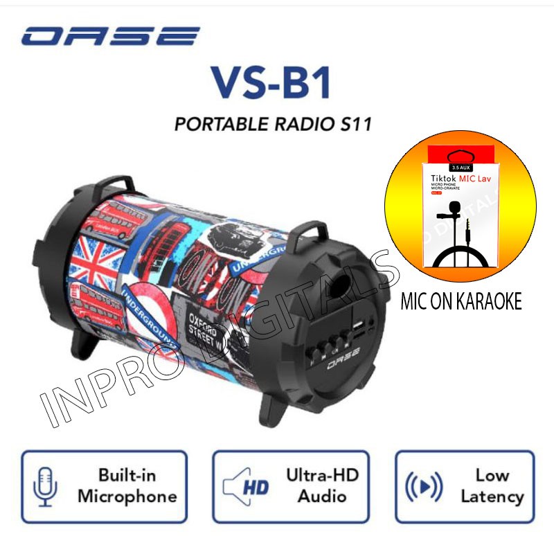 OASE VS-B1 BLUETOOTH RADIO S11 - KARAOKE VERSI