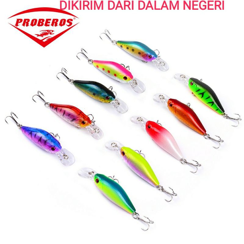 umpan pancing ikan minnow 7 cm 8 gram hard bait fishing lure