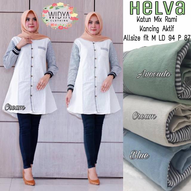 HELVA TUNIK / BUSUI FRIENDLY / BAJU TUNIK / ATASAN TUNIK