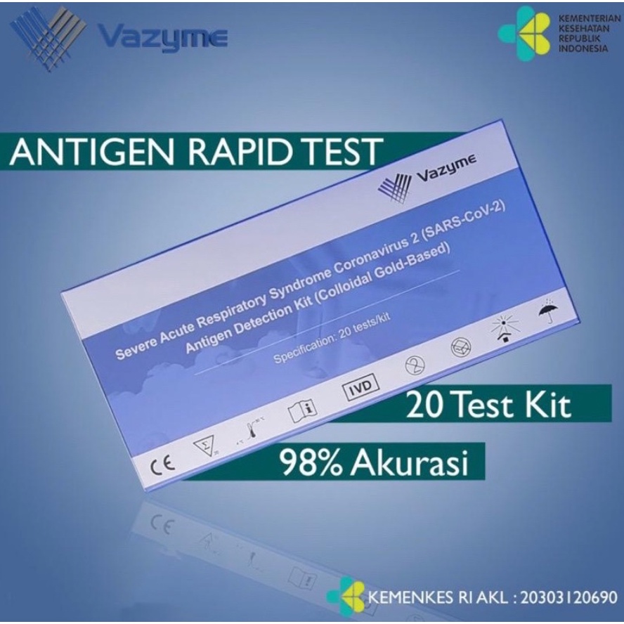 Premium Swab Antigen Vazyme 1Box 20 Pcs Original Kemenkes