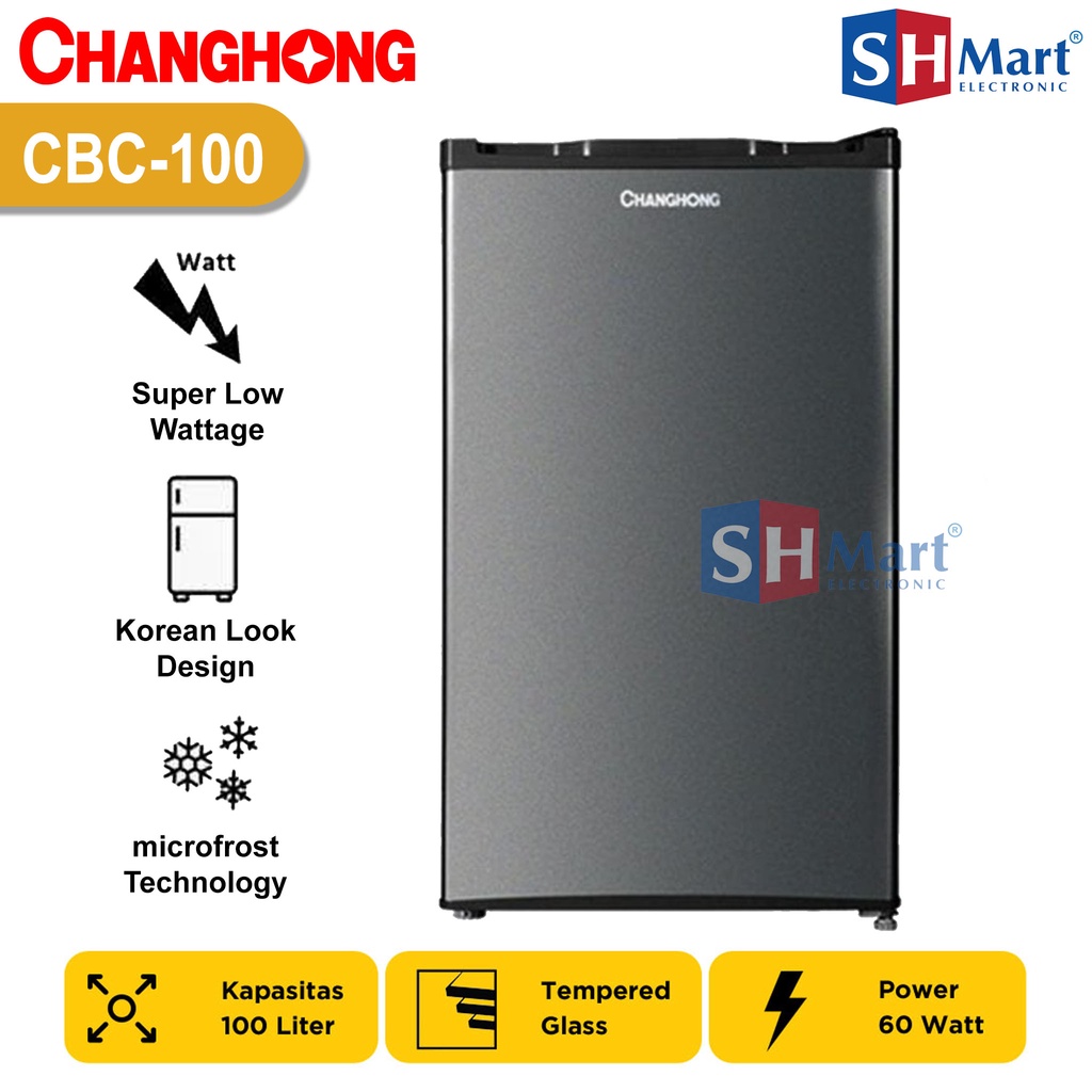 KULKAS MINI 1 PINTU CHANGHONG CBC-100 GARANSI RESMI (Medan)