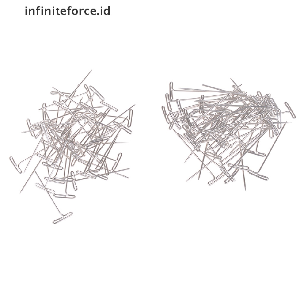 (Infiniteforce.Id) 50pcs Pin T Bahan Metal Panjang 32 / 35MM Untuk Diy