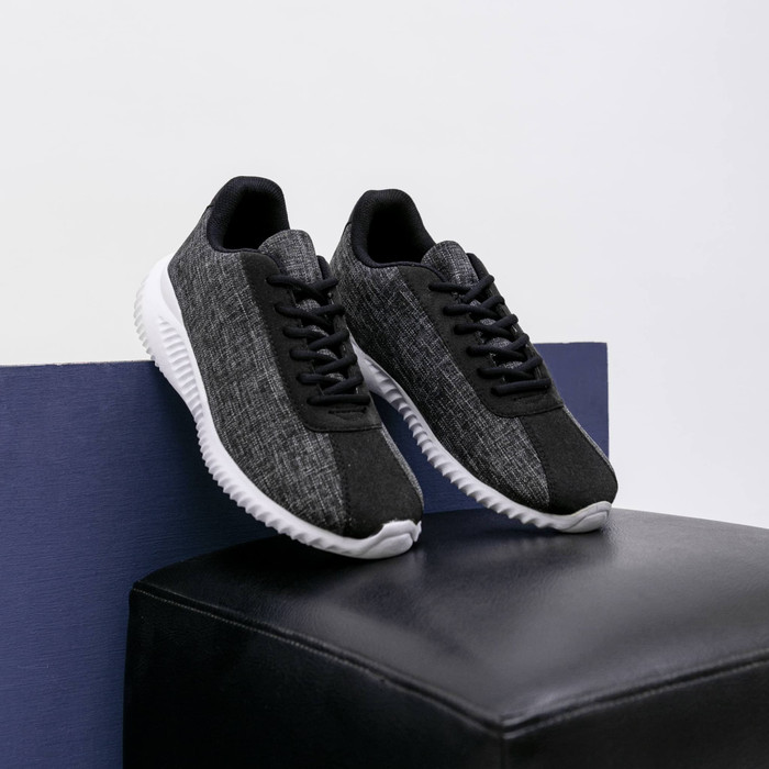 Sepatu Pria Koketo York Black Sol Putih / Koketo York Sol Hitam / Sneakers Pria / Sepatu Murah