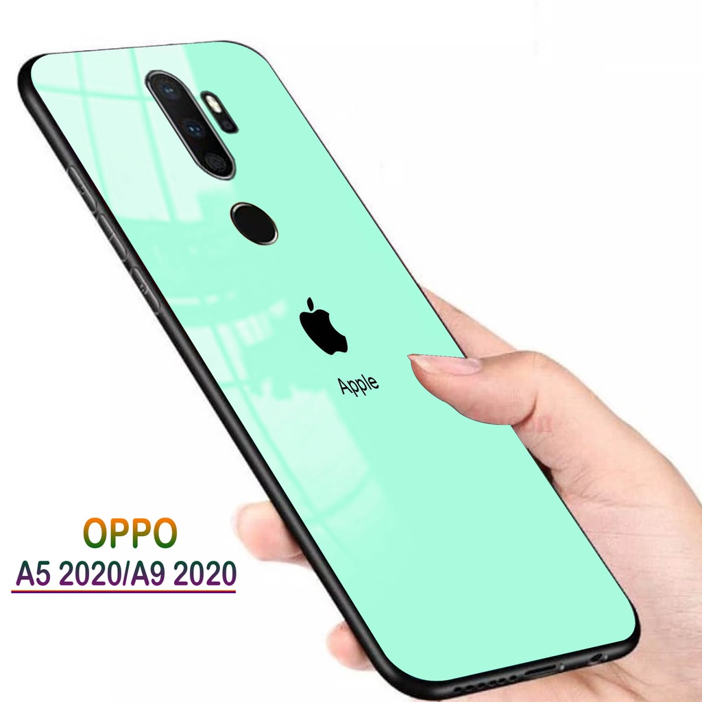 Softcase Glass Kaca OPPO A5 2020, A9 2020 - Casing HP OPPO A5 2020, A9 2020 [ S40 ].