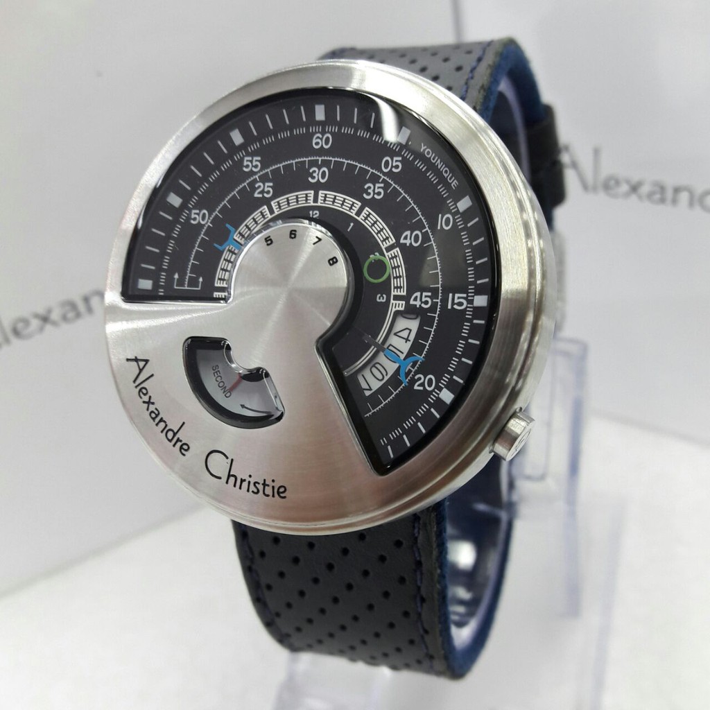 Alexandre Christie AC8517 - Jam Tangan Kasual Pria - Leather Strap