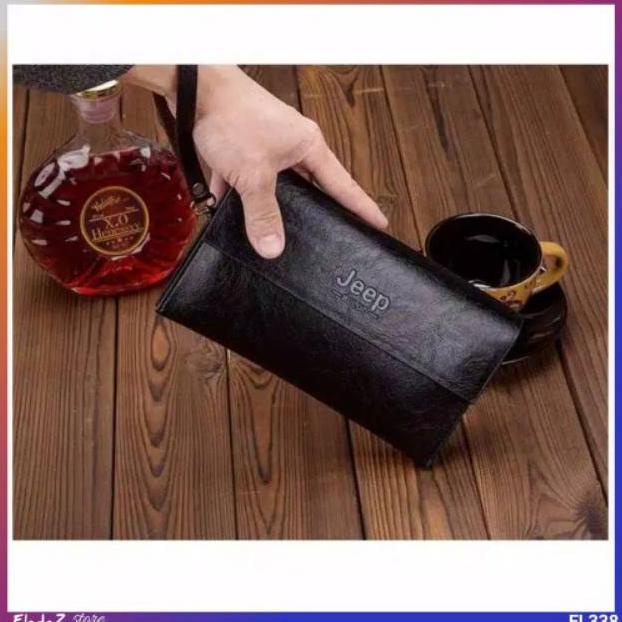 El338 Dompet Panjang Classic Leather Jeep Buluo Wallet Import 1717 Original Pria  Wanita Cowok Cewek
