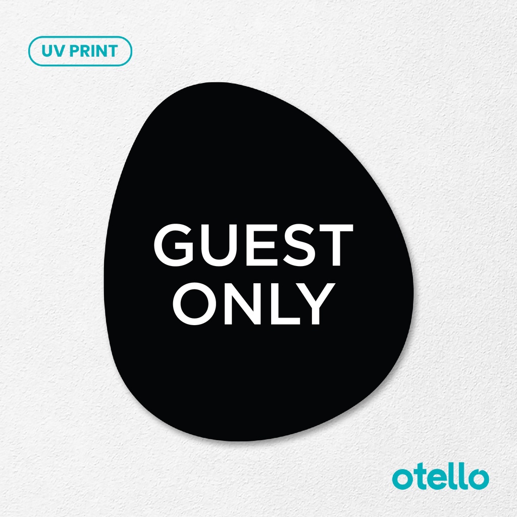Guest Only Sign Board Akrilik Tempel Signage Dinding Papan Acrylic Restoran Dinding Petunjuk Toko Cafe