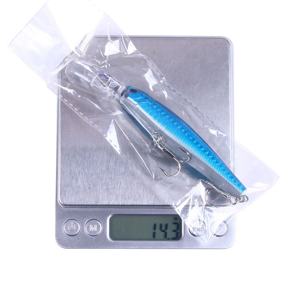 HNEGJIA 4pcs Umpan Pancing Fishing Lure Diving 2.7-4.5M Hard Swimbait Fish Tackle 12.5CM/14G Floating Minnow