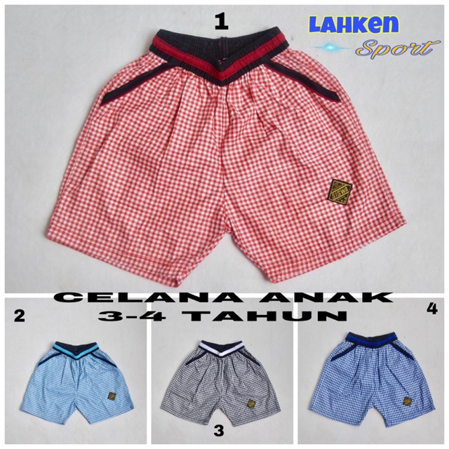 SALES Celana Pendek Kolor Boxer Anak Laki-Laki dan Perempuan umur 3-4 tahun bisa Jalan Sepeda dan be