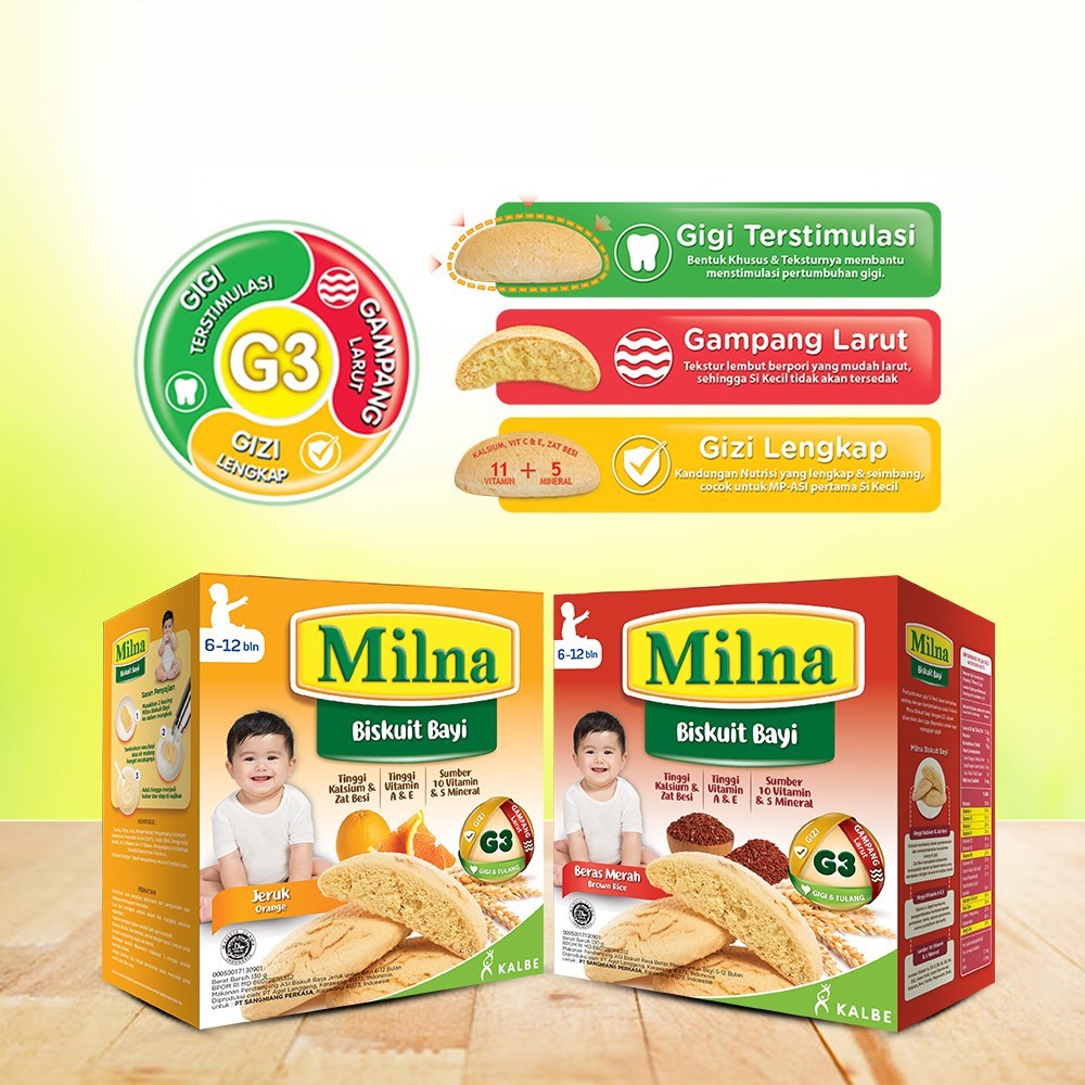 Milna Biskuit Bayi / Snack Bayi 130gr