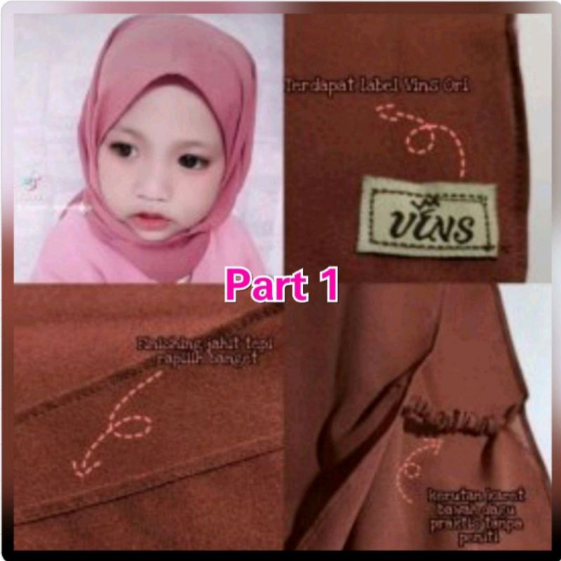 VINS (Part 1) Pashmina Anak Bayi Instan Tali Kerut