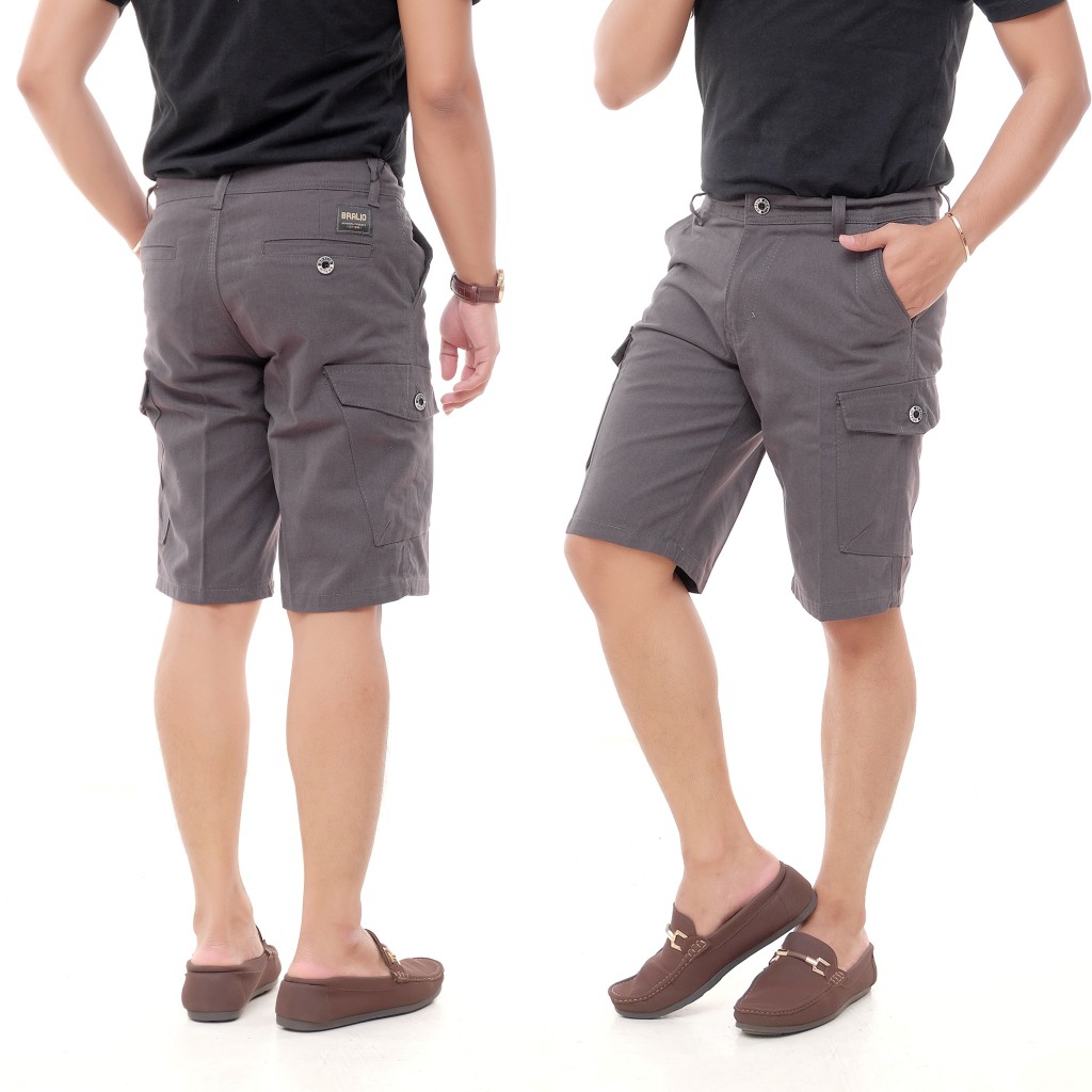 Bralio Denim Celana Pendek Kargo Cargo Outdoor Travelling Pantai Boardshort Chino Chinos Distro Pria