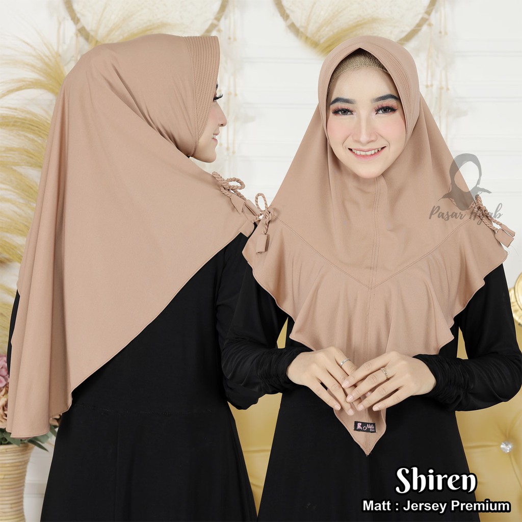 Jilbab Instan Pita Kepang Shiren Hijab Instan Jersey Premium Kerudung Bergo Pasar Hija'b