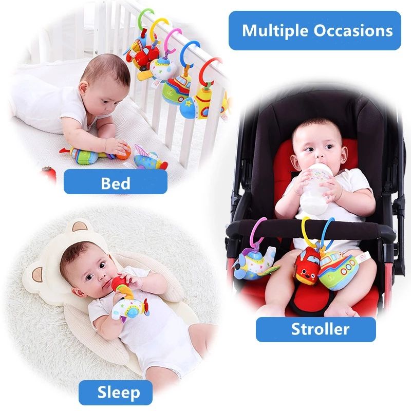 Mainan Rattle Bayi Anak Lucu Model Transportasi