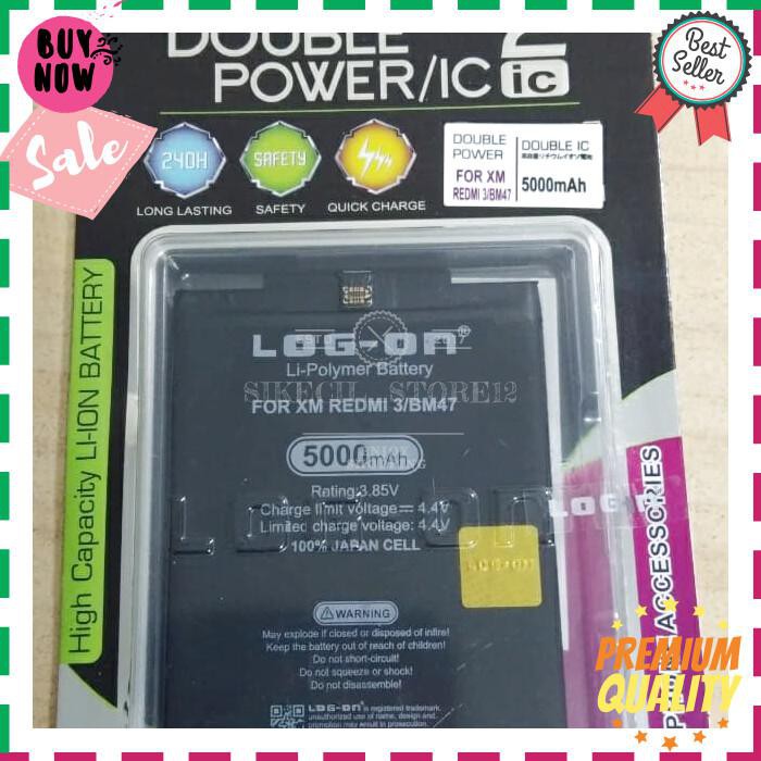 REDMI 4X BM47 BATERAI XIAOMI DOUBLE POWER LOGON