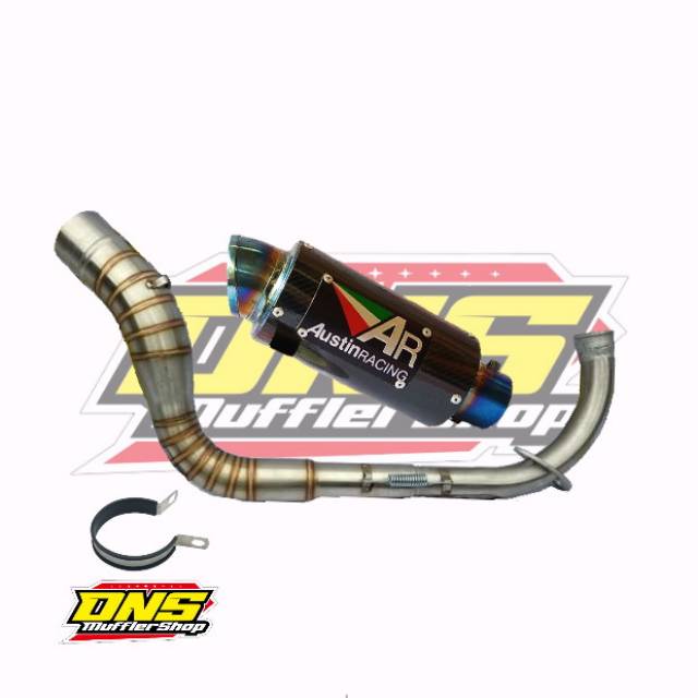 KNALPOT RACING MURAH AR AUSTIN RACING FULLSET UNTUK MOTOR BEAT VARIO SCOOPY MIO SPORTY MIO J GT DLL
