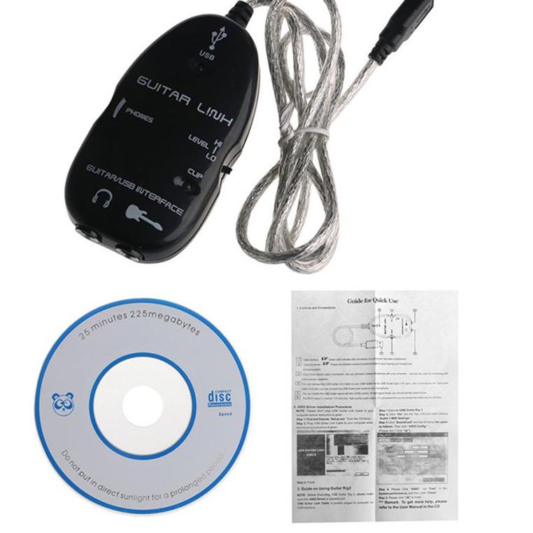 ✦ Guitar Link USB Interface Penghubung Komputer Android XP Soumd Card Effector ♫
