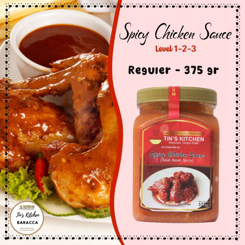 

Saus Spicy Chicken Sauce 375gr Tins Kitchen - Kemasan Reguler, Bikin Ayam Ricis jadi gampang