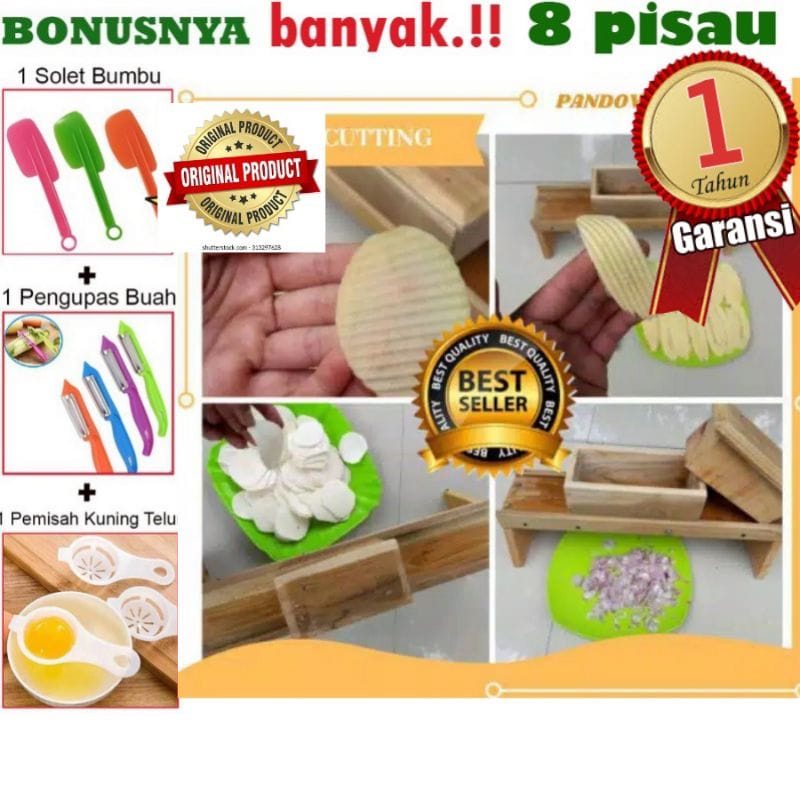 BEST SELLER Pemotong Bawang Merah dan Pengiris Bawang Kayu Jati