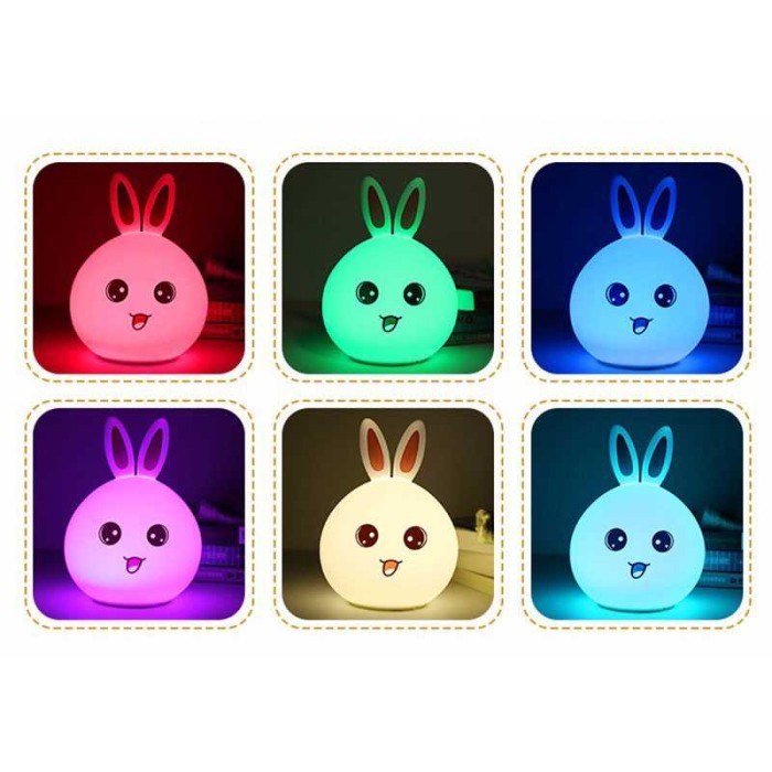 Lampu Tidur Lucu Silicone Lamp Led RGB Light Rechargeable Lampu Kado Ulang Tahun Lampu Anak