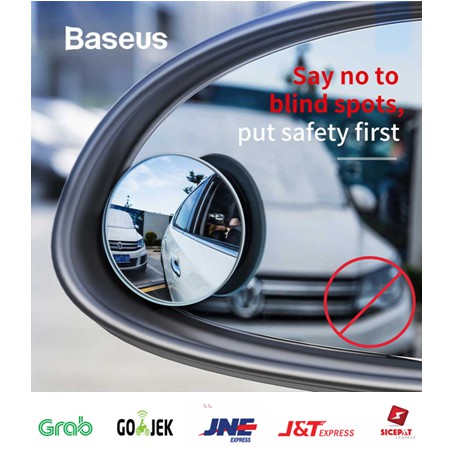 BASEUS KACA SPION KECIL MINI CEMBUNG WIDE ANGLE BLIND SPOT CAR MIRRORS 2PCS