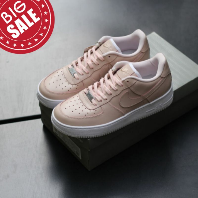 Nk Air Force 1 Low Peach White Sneakers Wanita Original Premium BNIB Full Tag / Air Force 1