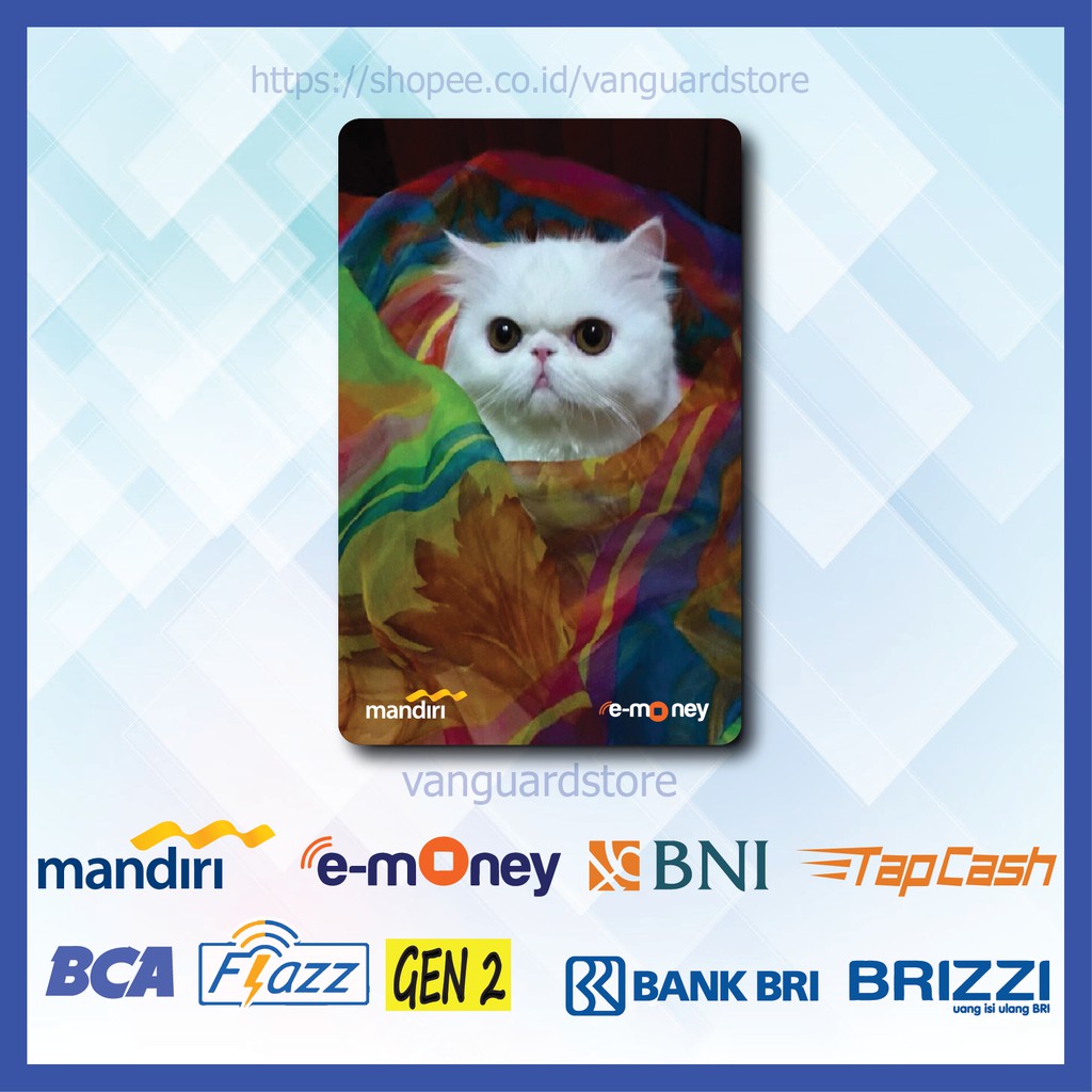 KARTU E MONEY E TOLL KUCING MAIN ANIMAL 17 EMONEY MANDIRI FLAZZ BCA BNI TAPCASH BRIZZI BRI - 1 SISI
