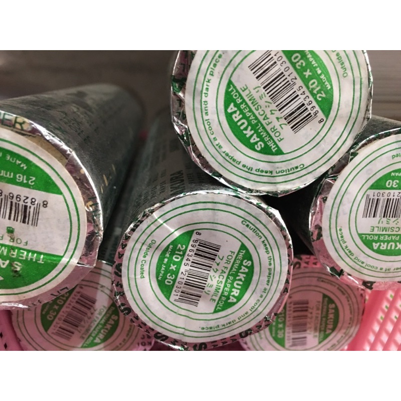 

OBRAL SAKURA THERMAL PAPER ROLL 210x30 FOR FACSIMILE KERTAS FAX MURAH KERTAS UNTUK DAX KERTAS THERMAL FAX KERTAS TEMAL UNTUK FAX KOMPUTER MESIN FAX MURAH