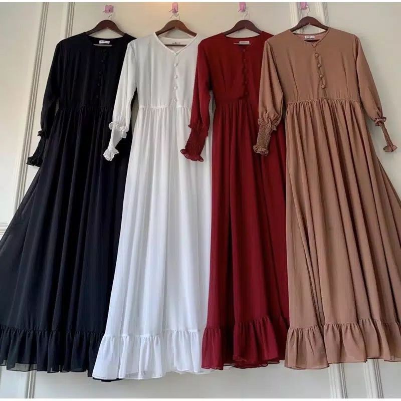 GAMIS CERUTY POLOS BABYDOLL KANCING PUL PURING CERUTI PREMIUM | Shopee