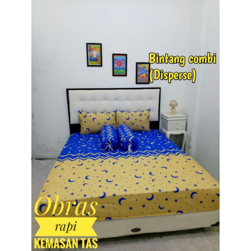 Sprei Katun Motif Bintang Combi